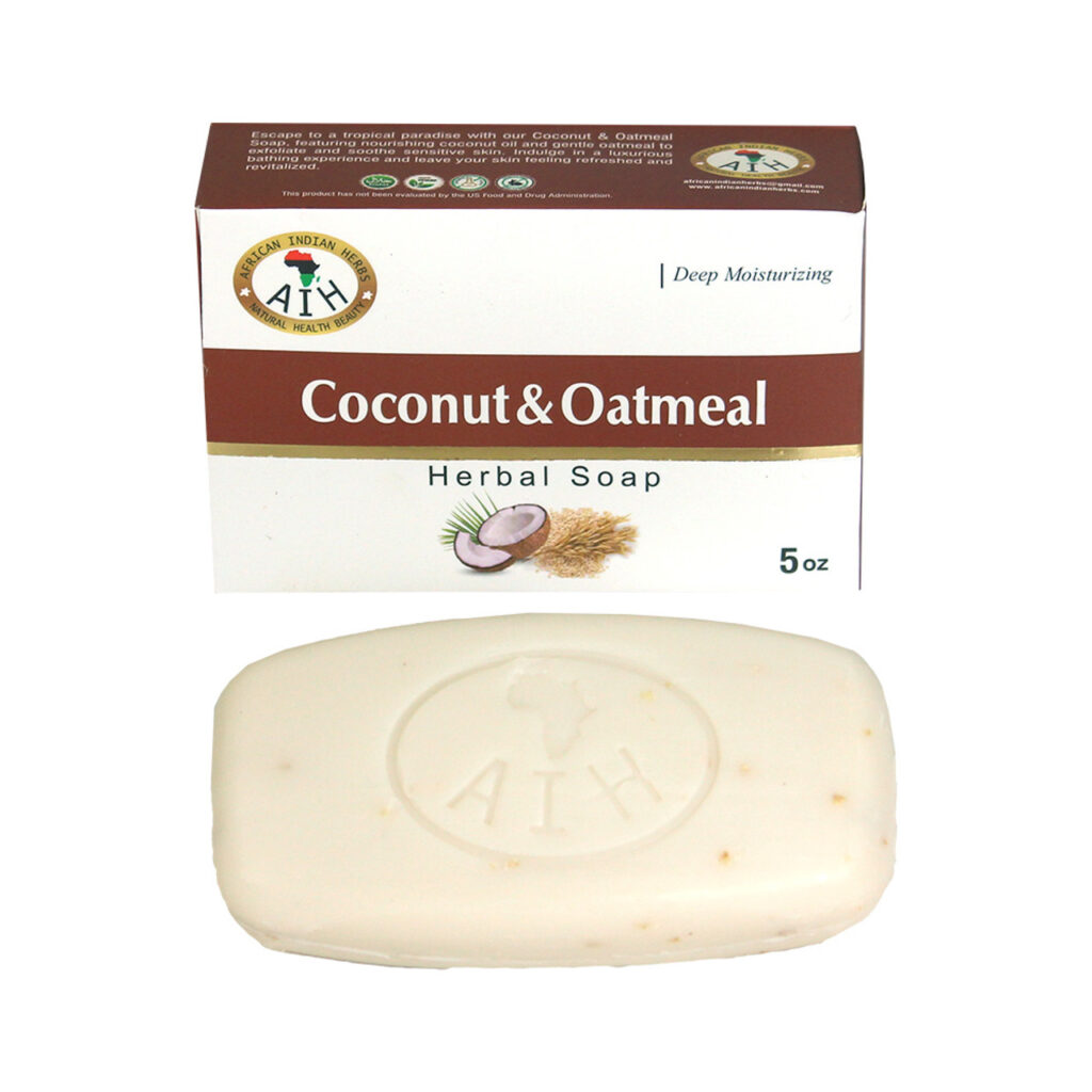 African Indian Herbs (AIH): Coconut Oatmeal Soap - 5 oz.